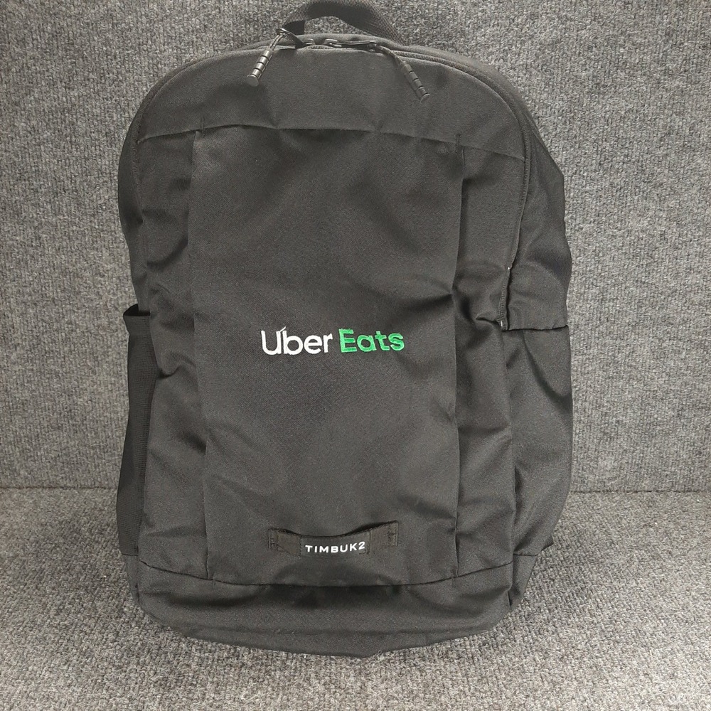Timbuk2 Backpack Uber Eats Logo Black OS Unisex Laptop Commuter Bag 17x11x5